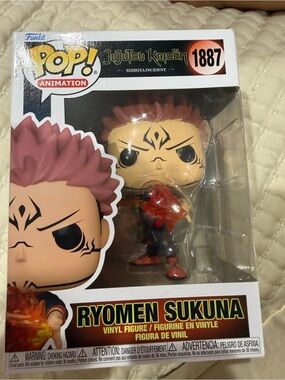 Funko POP! Ryomen Sukuna Vinyl Figure - Red Hair, Black Outfit